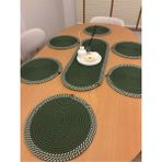 MaVaux Herakles 6 Adet Supla+Runner Set 33 cm -Amerikan Servis Hasır - 30 x 80 cm - Çok Renkli