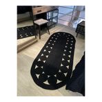 MaVaux Jüt Hasırlı El Örgüsü Kilim SİYAH 100 x 200