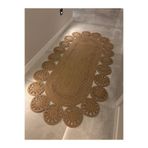 MaVaux Marguerite Özel Tasarım Hasır Jüt Kilim – Koridor, Antre ve Salon Halısı Yolluk Hasır 100 x 250