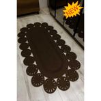 MaVaux Marguerite Özel Tasarım Hasır Jüt Kilim – Koridor, Antre ve Salon Halısı Yolluk Kahverengi 80 x 100
