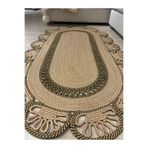 MaVaux Matrix Jüt Kilim, Paspas, Mutfak Halısı, Banyo Paspası, Kilim, Halı, Oturma Odası Halısı HasırSiyahKırçıllı 100 x 150