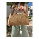 MaVaux Mia Hasır Jüt Clutch Çanta Hasır Tek Ebat
