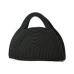 MaVaux Mia Hasır Jüt Clutch Çanta Organik Malzeme ile Plaj Tekstili Koleksiyonu - Siyah