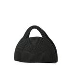 MaVaux Mia Hasır Jüt Clutch Çanta Siyah Tek Ebat