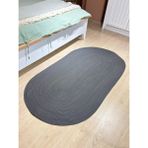 Mavaux Oval Hasır Görünümlü Jüt Kilim - 100 x 250 cm - Antrasit