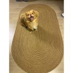 Mavaux Oval Hasır Görünümlü Jüt Kilim - 120 x 230 cm - Kahverengi