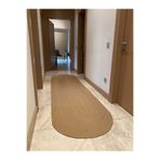 MaVaux Oval Jüt Yuvarlak Hasır Görünümlü Klasik Halı Kilim JütOval 100 x 250