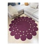 MaVaux Papatya Hasır Jüt Çiçek Desenli Kilim Halı
