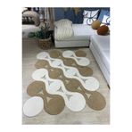 MaVaux Quantum Jüt Görünümlü Hasır Özel Yapım Kilim KremHasır 140 x 170