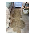 MaVaux Snake Hasır Jüt Bej Yolluk Halı Kilim HasırTrikotlu 80 x 330