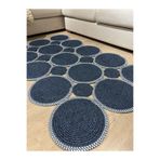 MaVaux Square Dikdörtgen Çift Taraflı Jüt Hasır Halı Kilim BambuLaci 80 x 200