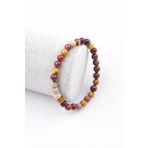 Mavera Doğaltaş Mookaite Jasper Doğal Taş Bileklik 6 Mm Küre Kesim