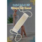 Ma'Vessa % 100 Doğal Kabak Lifli İpli Çift Yönlü Banyo & Duş Sırt Kesesi, Banyo Lifi - Süngeri
