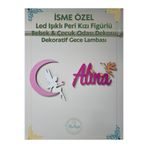 Ma'Vessa İsme Özel Işıklı Peri Kızı Figürlü Bebek & Çocuk Odası Dekoru - Dekoratif Gece Lambası