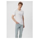 Mavi 063748-620 V Yaka Beyaz Basic Erkek T-shirt