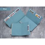 Mavi 130X98MM Vintage Saklama Çantası Midori Gezginler Için Dizüstü Fermuarlı Cep Retro Tuval Kart Tutucu Dosya Çantası Okul Kırtasiye (Yurt Dışından) - Renkli - Notebooks