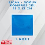 Mavi 13X13 Cm 1 Adet Soğuk Kompres Jel Buz Aküsü Soğuk Zincir Buz Jeli Buz Torbası Strafor Kutu İçi Jel