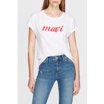 Mavi 166422-23248 Logo Baskılı Beyaz Kadın T-shirt