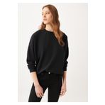Mavi 168837-900 Bisiklet Yaka Rahat Siyah Kadın Sweatshirt