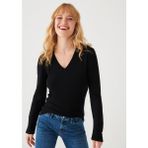 Mavi 171346-900 V Yaka Siyah Kadın Kazak