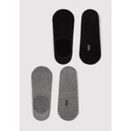 Mavi 2li Siyah Gri Babet Çorabı 092594-900 Siyah-900 One Size