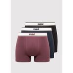 Mavi 3lü Basic Boxer 0912224-900 - Renkli - XL