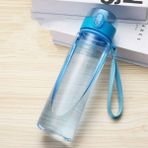 Mavi 400ML 400ML/560ML Su Şişesi Öğrenci Spor Su Bardağı Plastik Taşınabilir Su Deposu Çift Kupa Açık Seyahat Spor Su Şişesi (Yurt Dışından) - Renkli - Water Bottles