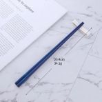 Mavi 5 Çift 4/5/8 Çift Altın Çubuk Seti Paslanmaz Çelik Çubuklar Suşi Japon Dayanıklı Siyah Kore Çubuk Seti Kaplama Çubuklarını (Yurt Dışından) - Chopsticks - Renkli