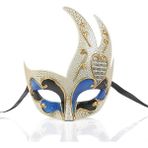 Mavi Alev Kuş Retro Çatlak Yüz Stil Italya Venedik Tiyatrosu Yarım Yüz Komik Cadılar Bayramı Maskesi Masquerade Akşam Partisi Kostüm Sahne (Yurt Dışından) - Renkli - Yok