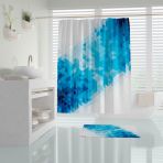 Mavi Banyo Perdesi-180x00 Cm Dijital Baskı Duş Perdesi