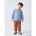 Mavi Baskılı Erkek Bebek Sweatshirt Ve Eşofman Takım