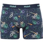 Mavi Baskılı Lacivert Boxer 0910741-70695 - 2XL