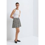 Mavi Baskılı Siyah Mini Etek 1310910-91641 - XS