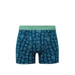 Mavi Baskılı Yeşil Boxer 091119-71923 Yeşil-71923 L