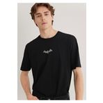 Mavi Batman Baskılı Siyah Erkek T-shirt