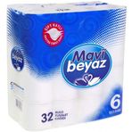 Mavi Beyaz 32'li Çift Kat Tuvalet Kağıdı