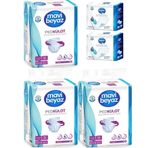 Mavi Beyaz 90 Adet L Büyük Ped Emici Külot Hasta Bezi+60x90 cm 60 Adet Yatak Koruyucu Örtü