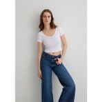 Mavi Beyaz Basic Crop Tişört 1612374-620 - XS - Beyaz-620