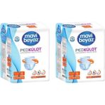 Mavi Beyaz Ped Emici Külot Hasta Bezi 30'lu Xlarge- Ekstra Büyük Boy Paket 60 Adet - L - XL
