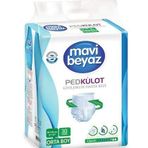 Mavi beyaz-Ped Külot Hasta Bezi M Beden 30'lu Paket