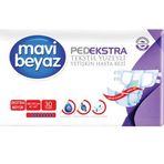 Mavi Beyaz Pedekstra 30'lu Xlarge Tekstil Yüzeyli Yetişkin Hasta Bezi