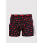 Mavi Biber Detaylı Siyah Boxer 0911631-900 - Siyah-900 - XL