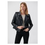 Mavi Biker Yaka Siya Suni Deri Ceket Slim Fit / Dar Kesim -900 1110221