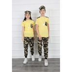 Mavi Boncuk Kids Çocuk Kamuflaj Takım 4 Lü - 3 - 4 Yaş - 01S-Sarı