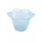 Mavi Cam Aplik abajur Lamba Şapkası, Gül Şeklinde, Modern Tasarım, 9cm Yükseklik, 11cm Çap, 1 Parça