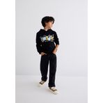 MAVİ ÇOCUK MICKEY BASKILI KAPÜŞONLU SWEATSHIRT Siya 6S10088-900 SİYAH 11-12