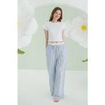 Mavi Crop Pijama Takım