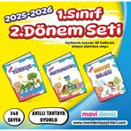Mavi Deniz 2026 1. Sınıf 2. Dönem Türkçe + Matematik + Hayat Bilgisi 3 Kitap Seti Güncel Müfredat