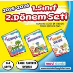 Mavi Deniz 2026 1. Sınıf 2. Dönem Türkçe + Matematik + Hayat Bilgisi 3 Kitap Seti Güncel Müfredat