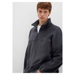Mavi Dik Yaka Antrasit Polar Sweatshirt Loose Fit / Bol Rahat Kesim 0110738-80776